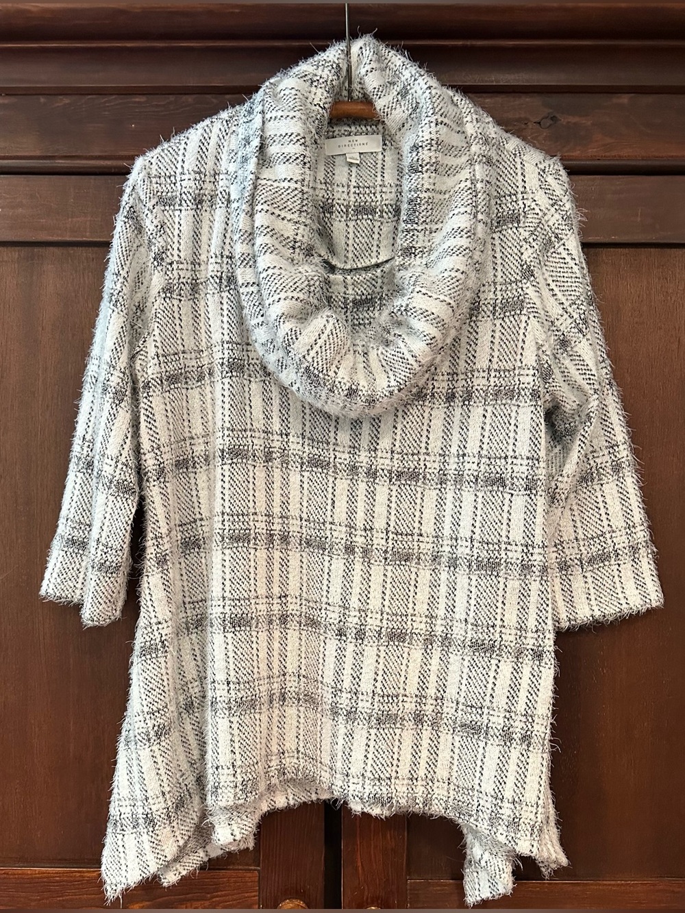 New Directions • women’s warm and soft cowl neck sweater • 3/4 sleeves